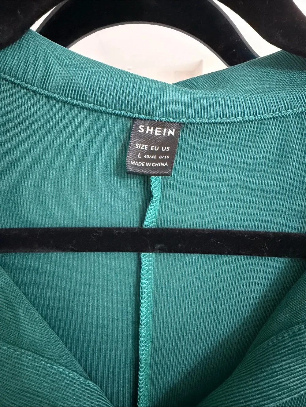 SHEIN Teal Ribbed Polo Dress - Picture 2 of 4